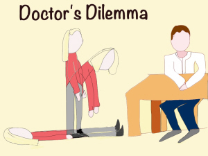 a cartoon of a doctor sitting at a desk